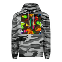 Slate Camo margarita and taco seamless pattern Premium Hoodie - BundleAndBundleShop
