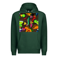 Sports Green margarita and taco seamless pattern Premium Hoodie - BundleAndBundleShop