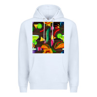 White margarita and taco seamless pattern Premium Hoodie - BundleAndBundleShop