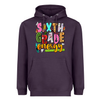 Plum sixth grade energy Heavyweight Hoodie - texasbilliewilder