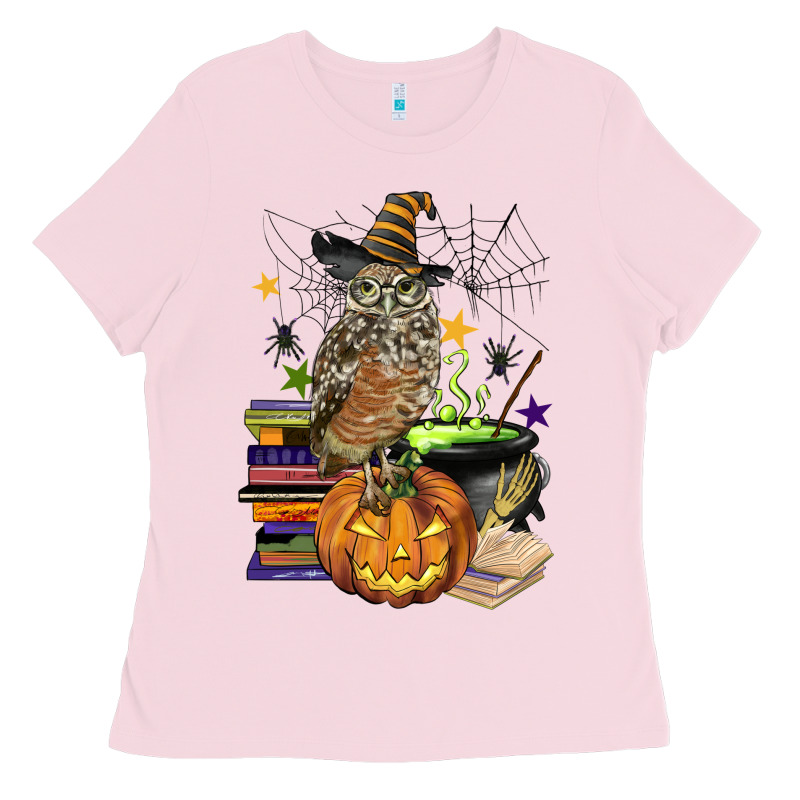Halloween Owl Ladies Tee by BarkalooDesign | Teevron