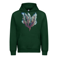 Forest Green Venus Fan Sea Coral Urban Hoodie - LillyAllenDesigns