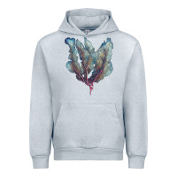 Heather Grey Venus Fan Sea Coral Urban Hoodie - LillyAllenDesigns
