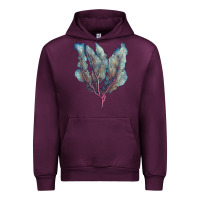 Mauve Wine Venus Fan Sea Coral Urban Hoodie - LillyAllenDesigns