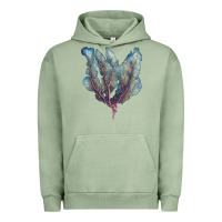 Pigment Oil Green Venus Fan Sea Coral Urban Hoodie - LillyAllenDesigns