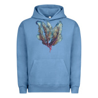 Pigment Pebble Blue Venus Fan Sea Coral Urban Hoodie - LillyAllenDesigns