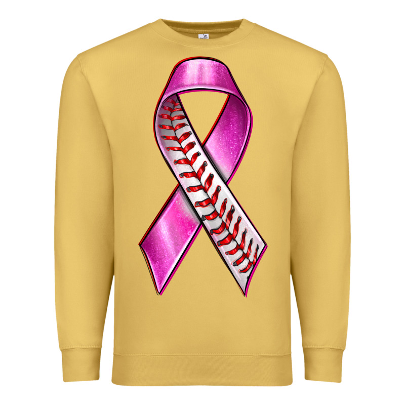 Breast Cancer Ribbon Baseball Premium Sweatshirt by texasbilliewilder | Teevron