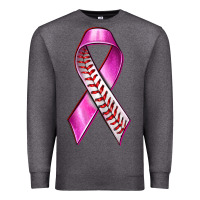 Charcoal Heather Breast Cancer Ribbon Baseball Premium Sweatshirt - texasbilliewilder