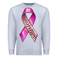 Heather Grey Breast Cancer Ribbon Baseball Premium Sweatshirt - texasbilliewilder