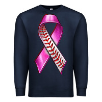 Navy Breast Cancer Ribbon Baseball Premium Sweatshirt - texasbilliewilder