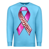 Ocean Blue Breast Cancer Ribbon Baseball Premium Sweatshirt - texasbilliewilder