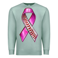 Seafoam Breast Cancer Ribbon Baseball Premium Sweatshirt - texasbilliewilder