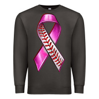 Smoke Breast Cancer Ribbon Baseball Premium Sweatshirt - texasbilliewilder