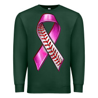 Sports Green Breast Cancer Ribbon Baseball Premium Sweatshirt - texasbilliewilder