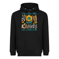 Black i have two titles mom and nanny and i rock them bo Heavyweight Hoodie - Zillion Design Studio