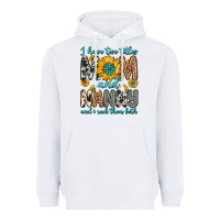 White i have two titles mom and nanny and i rock them bo Heavyweight Hoodie - Zillion Design Studio