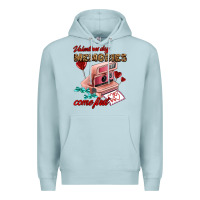 Blue Mist valentines day memories come first Premium Hoodie - AdoDesignShop