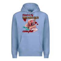 Colony Blue valentines day memories come first Premium Hoodie - AdoDesignShop