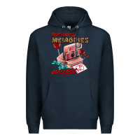 Navy valentines day memories come first Premium Hoodie - AdoDesignShop
