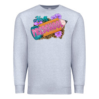 Heather Grey hello preschool Premium Sweatshirt - RanaPortraitStore