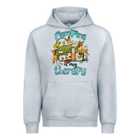 Heather Grey camping is my therapy Urban Hoodie - BarkalooDesign