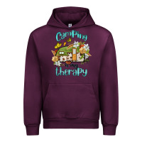Mauve Wine camping is my therapy Urban Hoodie - BarkalooDesign