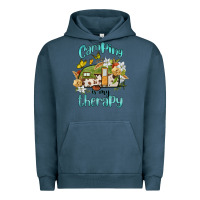 Pigment Midnight Navy camping is my therapy Urban Hoodie - BarkalooDesign