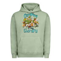 Pigment Oil Green camping is my therapy Urban Hoodie - BarkalooDesign