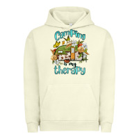 Pigment Pistachio camping is my therapy Urban Hoodie - BarkalooDesign