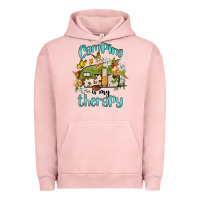 Pigment Salmon camping is my therapy Urban Hoodie - BarkalooDesign