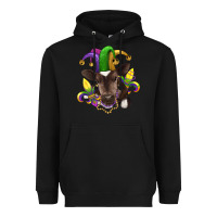 Black mardi gras baby cow Heavyweight Hoodie - RanaPortraitStore