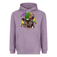 Lavender mardi gras baby cow Heavyweight Hoodie - RanaPortraitStore