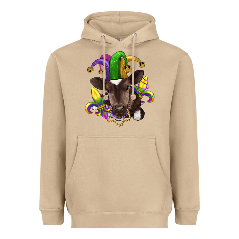 Mardi Gras Baby Cow Heavyweight Hoodie by RanaPortraitStore | Teevron