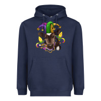 Navy mardi gras baby cow Heavyweight Hoodie - RanaPortraitStore