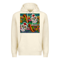 Sandshell sugar skull seamless pattern Premium Hoodie - BundleAndBundleShop