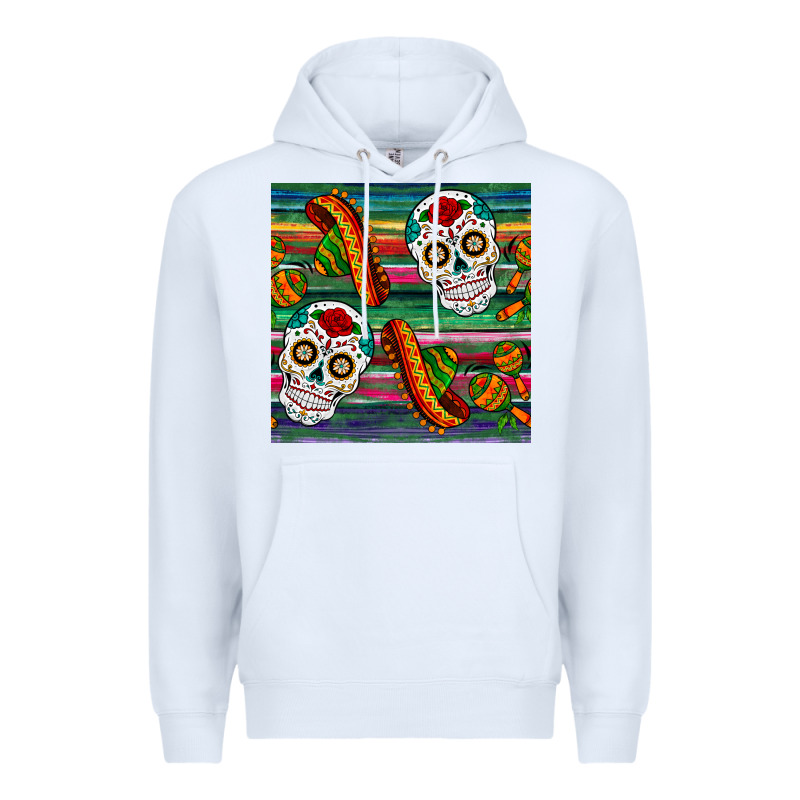 Sugar Skull Seamless Pattern Premium Hoodie by BundleAndBundleShop | Teevron