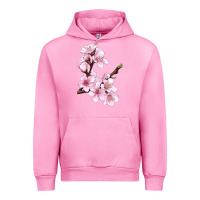 Fuchsia Pink Peach Blossom Urban Hoodie - LillyAllenDesigns