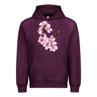 Mauve Wine Peach Blossom Urban Hoodie - LillyAllenDesigns