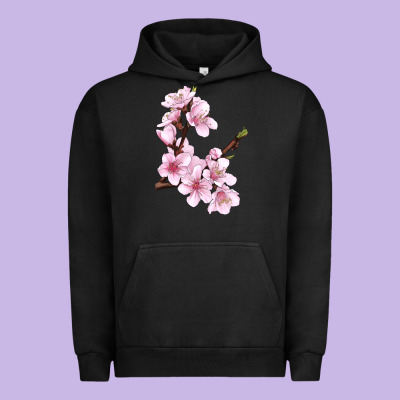Peach Blossom Urban Hoodie Designed By Lillyallendesigns