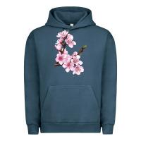 Pigment Midnight Navy Peach Blossom Urban Hoodie - LillyAllenDesigns