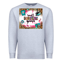 Heather Grey small business mama Premium Sweatshirt - Zillion Design Studio