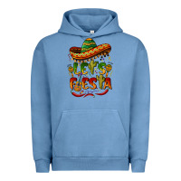 Pigment Pebble Blue let's fiesta mexican hat Urban Hoodie - BarkalooDesign