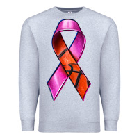 Heather Grey Breast Cancer Ribbon Basketball Premium Sweatshirt - texasbilliewilder