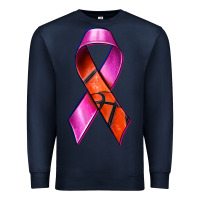 Navy Breast Cancer Ribbon Basketball Premium Sweatshirt - texasbilliewilder