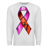 Oatmeal Heather Breast Cancer Ribbon Basketball Premium Sweatshirt - texasbilliewilder