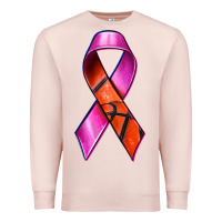 Pale Pink Breast Cancer Ribbon Basketball Premium Sweatshirt - texasbilliewilder