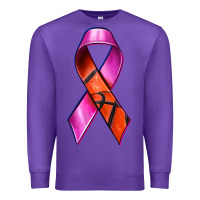 Purple Breast Cancer Ribbon Basketball Premium Sweatshirt - texasbilliewilder
