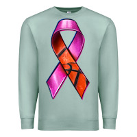 Seafoam Breast Cancer Ribbon Basketball Premium Sweatshirt - texasbilliewilder