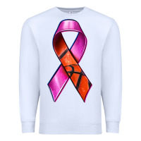 White Breast Cancer Ribbon Basketball Premium Sweatshirt - texasbilliewilder