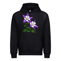 Black rocky mountain columbine Urban Hoodie - LillyAllenDesigns